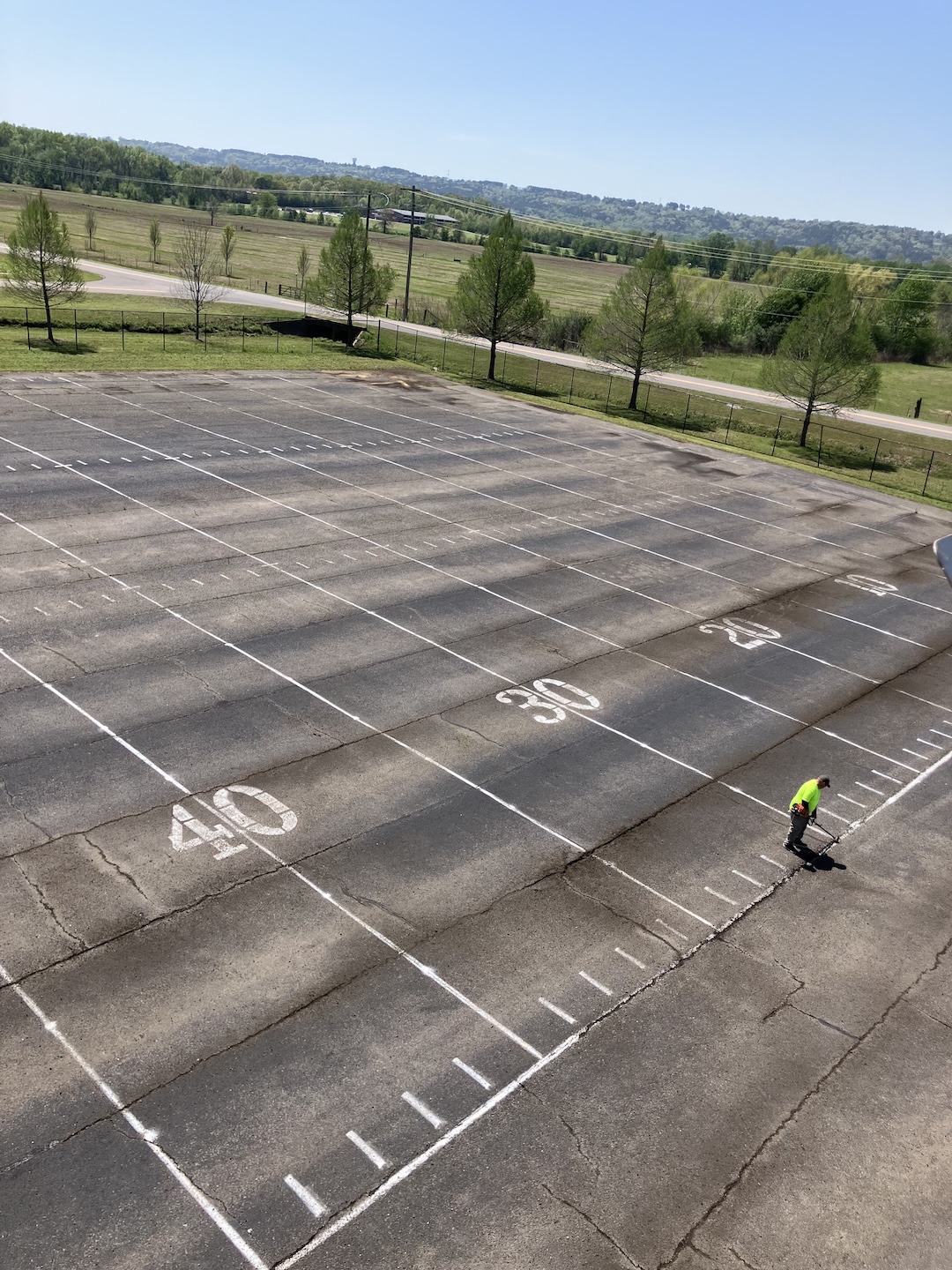 Arkansas Tech University Band Practice Field Crack Sealing project photo 2 in Russellville, AR