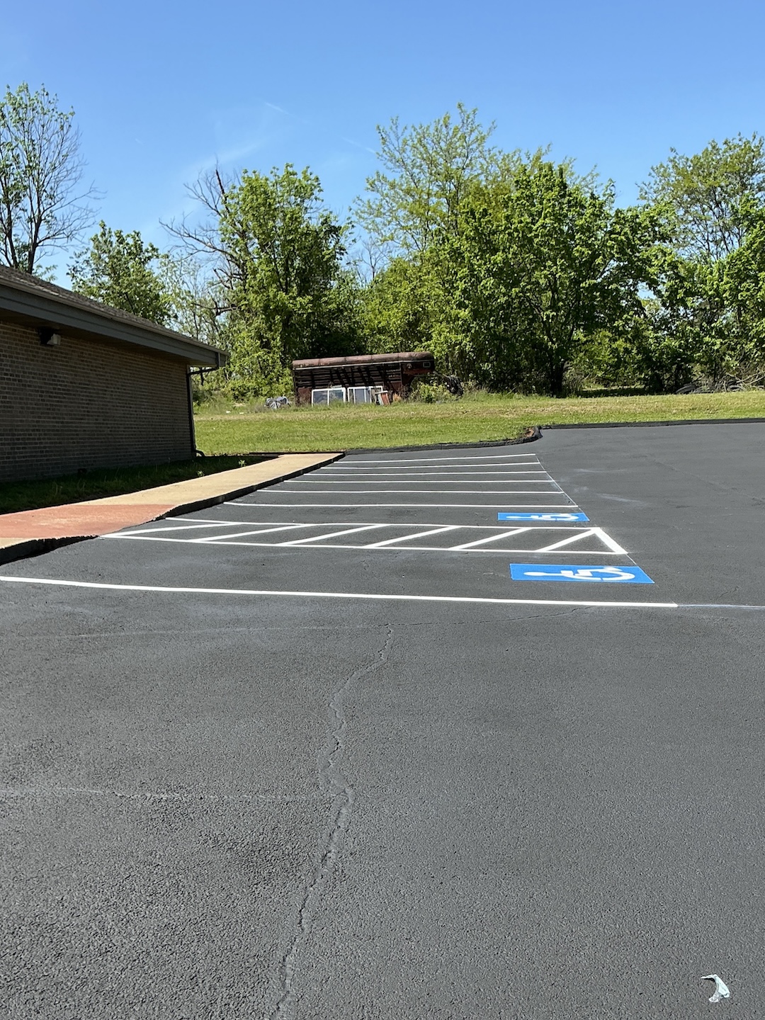 Mercy Family Clinic Asphalt Curb Repair project in Green Forest, AR