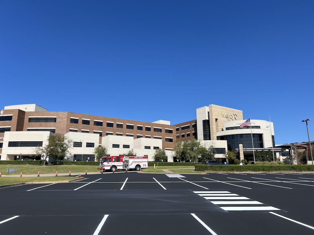 Mercy Hospital Crack Sealing project in Fort Smith, AR